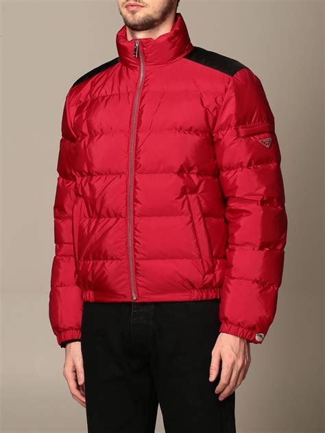 prada herren jacke rot|Rot Einreihige Jacke Aus Nappa.